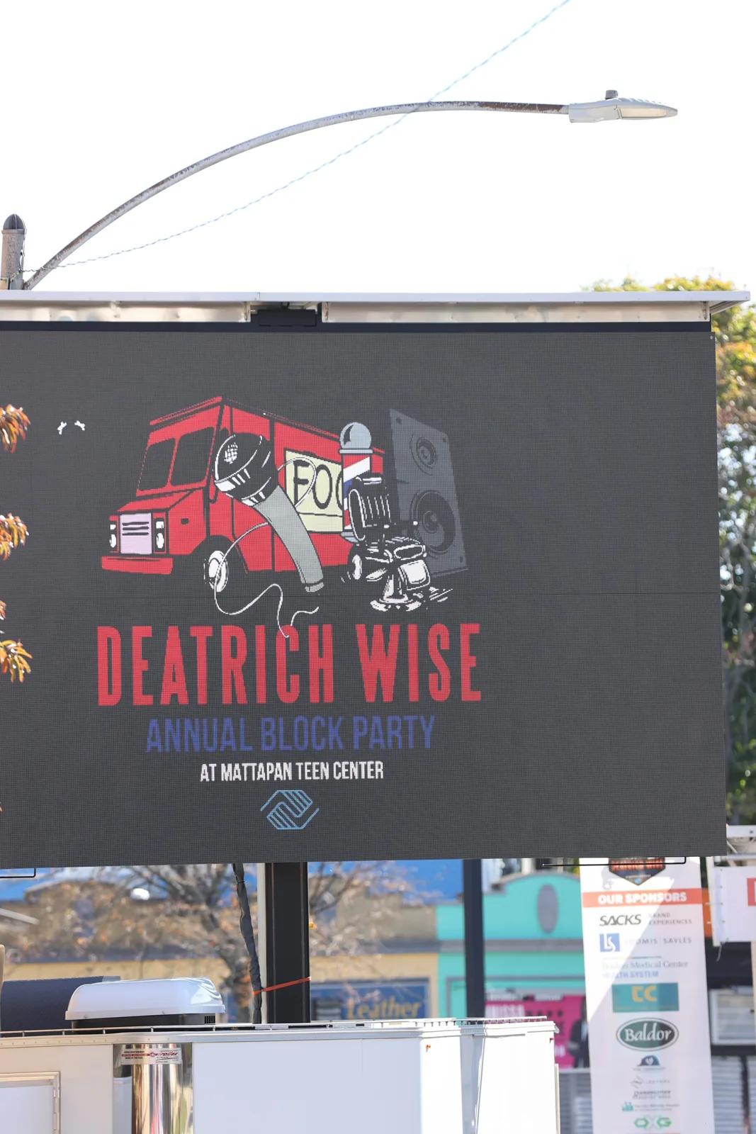 Block party signage and branding