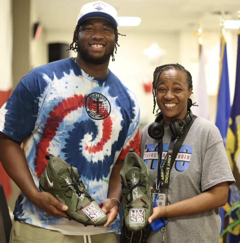 Serving veterans at a Hot Meals for Vets event