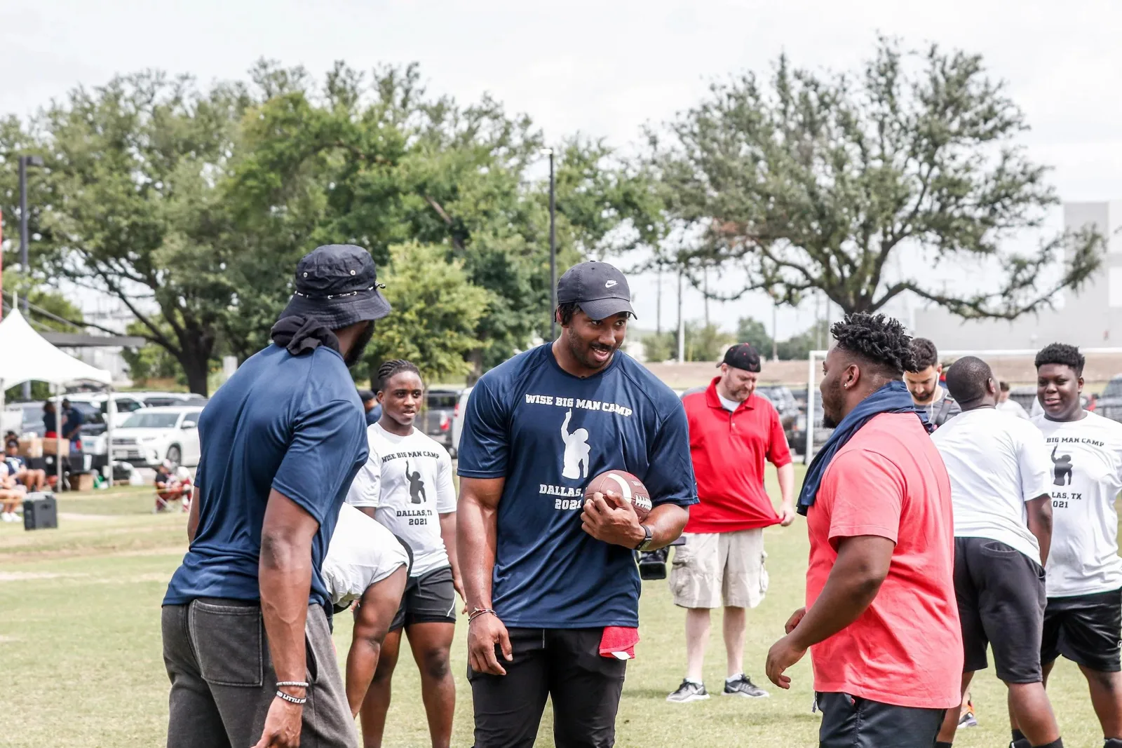 Volunteers and coaches at Wise Big Man Camp